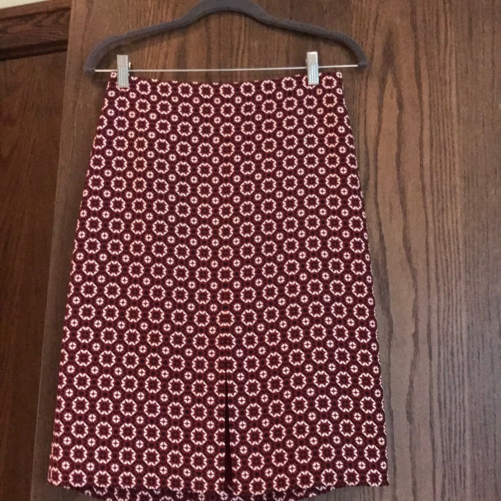 J Crew Multi Colored Crepe Skirt